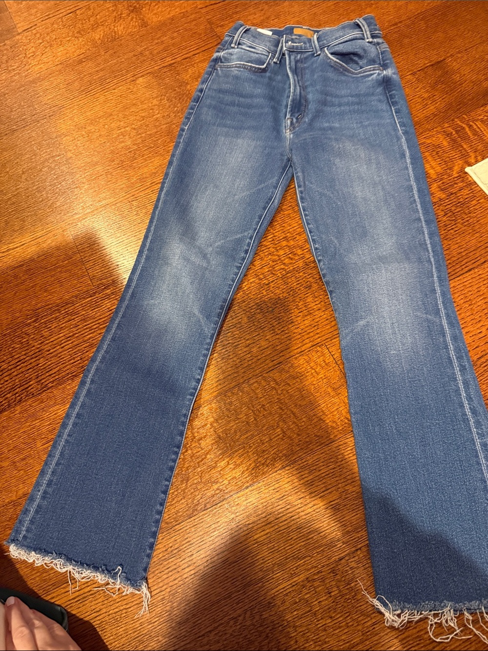 Mother the hustler ankle fray jeans
